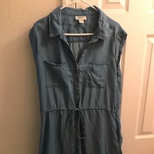 Denim Button-Up Dress